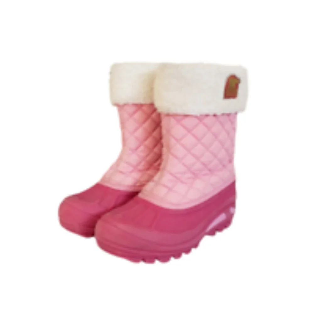 Sorel Powder Storm Pink Quilted Lined Pull On Winter Snow Boots Youth Girls SZ 3